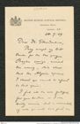 Nachlass Franz Steindachner, Brief von G. A. Boulenger an Franz Steindachner (30.07.1909), Inv.Nr. 49.01, Seite 1